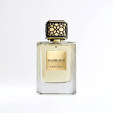 Perfume bottle labeled 'Flor Oud' by Khadlaj on a white background